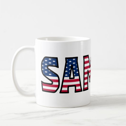 Samuel Name Vorname USA styled Tasse Kaffeetasse コーヒーマグカップ (左)