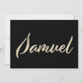 Samuel Name white gold Handwriting Karte カード (正面)