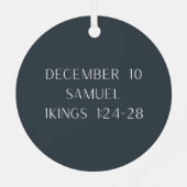 Samuel Old Testament Advent Jesse Tree メタルオーナメント (裏面)