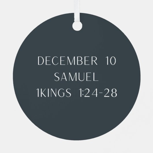 Samuel Old Testament Advent Jesse Tree  メタルオーナメント (裏面)