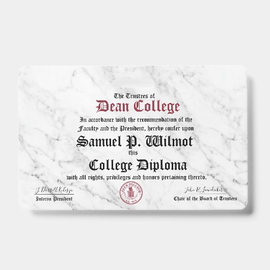 Samuel P. Wilmot バッジ (正面)