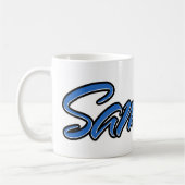 Samuel Vorname Name blue Tasse Kaffeetasse コーヒーマグカップ (左)