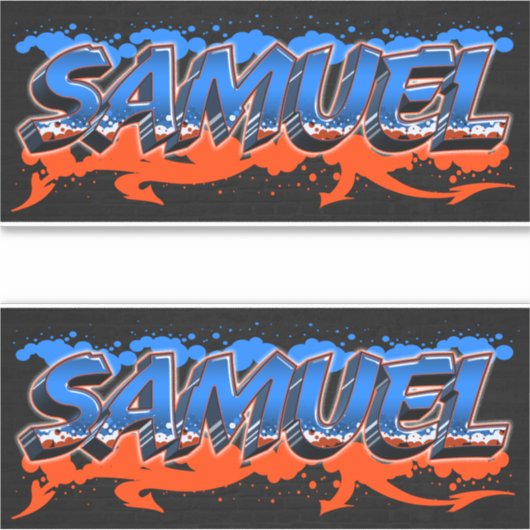 Samuel Vorname Name Graffiti Aufkleber Sticker シール (正面)