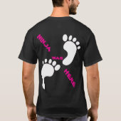 SAMURAIによる赤黒Tシャツ NINJA WAS HERE 1X001 Tシャツ (裏面)