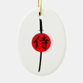 SAMURAI – 剣と漢字 セラミックオーナメント (裏面)