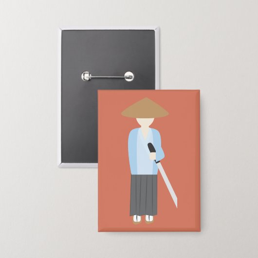 Samurai 缶バッジ (正面/裏面)