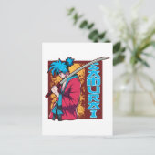 Samurai Anime Lover Manga Kawaii Otaku ポストカード (スタンド正面)