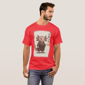 Samurai Aolotl Japanese Art Anime Funny Gifts Men  Tシャツ (正面フル)