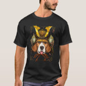 Samurai Beagle Dog Japanese Warrior Bushido Japane Tシャツ (正面)