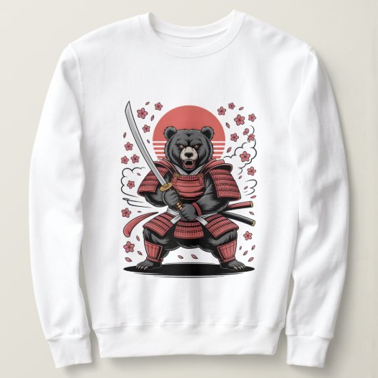 Samurai Bear Basic Sweatshirt スウェットシャツ (デザイン正面)
