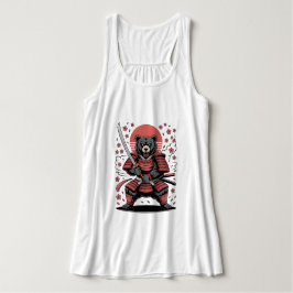 Samurai Bear Canvas Flowy Racerback Tank Top タンクトップ