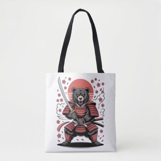 Samurai Bear Tote Bag トートバッグ (正面)