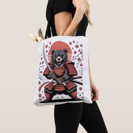 Samurai Bear Tote Bag トートバッグ (クローズアップ)