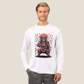 Samurai Bear Tri-blend Long Sleeve Shirt トライブレンドＴシャツ (正面全体)