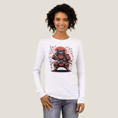 Samurai Bear  Tri-blend Long Sleeve Shirt トライブレンドＴシャツ (正面全体)