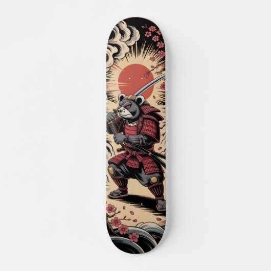 Samurai Bear warrior Skateboard スケートボード (正面)