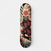 Samurai Bear warrior Skateboard スケートボード (正面)