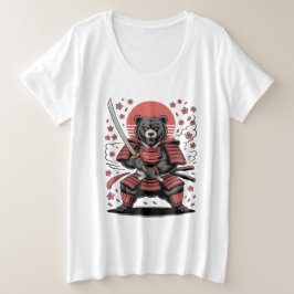 Samurai Bear Womens Plus Size T-Shirt プラスサイズTシャツ