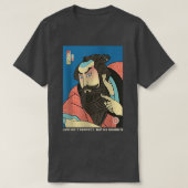 Samurai & Beard Ukiyoe Japanese Warrior Lover (2) Tシャツ (デザイン正面)