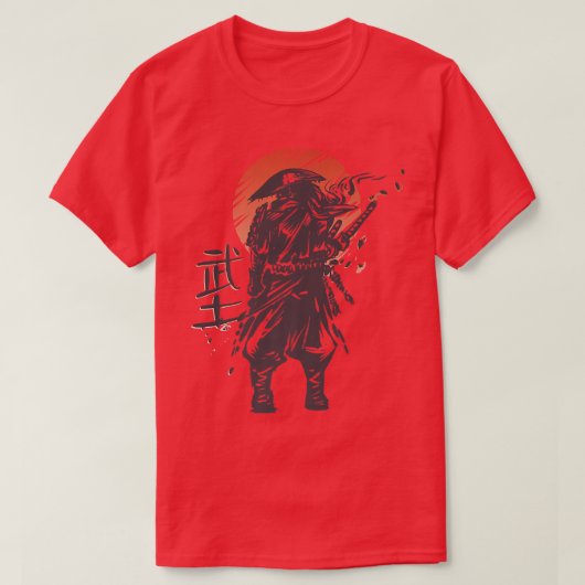 Samurai Bushido Code Japanese Warrior Kanji Retro  Tシャツ (デザイン正面)