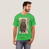 Samurai Capybara Japanese Art Vintage Funny Animal Tシャツ (正面フル)