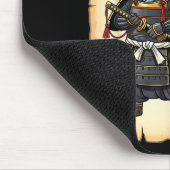 Samurai Capybara Japanese Art Vintage Graphic Funn マウスパッド (コーナー)