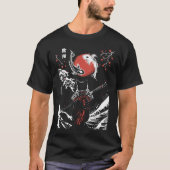 SAmurai Cat and Koi Fish Tシャツ (正面)