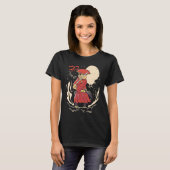 Samurai Cat Illustration  Japanese Cute Graphic Tシャツ (正面フル)