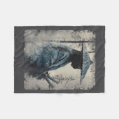 Samurai Cat Japanese Art Anime Men Women Kids Grap フリースブランケット (正面(横))