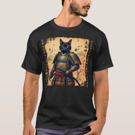 Samurai Cat  Japanese cat Warrior anime cat Japane Tシャツ