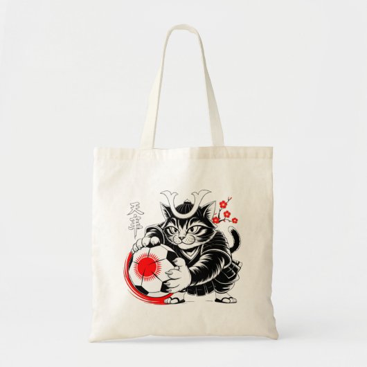 Samurai Cat Soccer For Shopping & Everyday use トートバッグ (正面)
