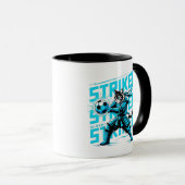 Samurai Cat Soccer Striker Mug | Anime Sports Gift マグカップ (正面右)
