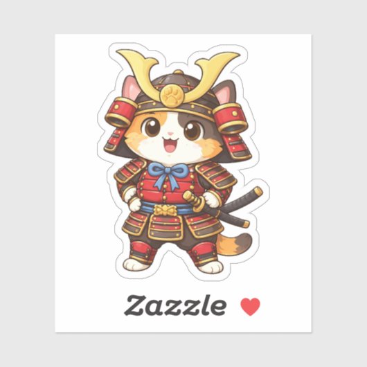 Samurai Cat Sticker シール (シート)