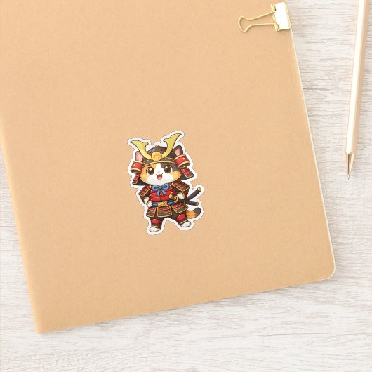 Samurai Cat Sticker シール (ノートブック)