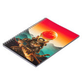 Samurai Cat Warrior Sunset Premium spiral Notebook ノートブック (左側)