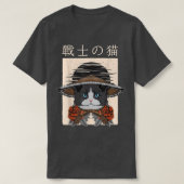 Samurai Cat Warrior T-Shirt (2) Tシャツ (デザイン正面)