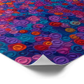 Samurai Cherry Blossom Pointillism Art ポスター (角)