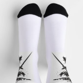 Samurai Crew Socks – Japanese Warrior Art with Kan ソックス (上部)
