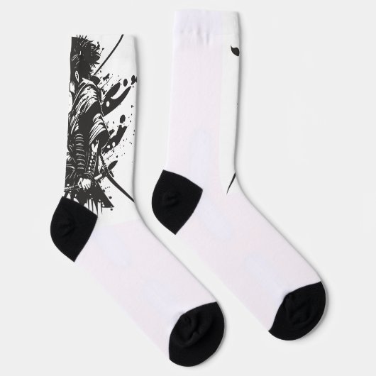 Samurai Crew Socks – Japanese Warrior Art with Kan ソックス (右)