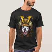 Samurai Dalmatian Spotted Dog  Japanese Warrior Bu Tシャツ (正面)