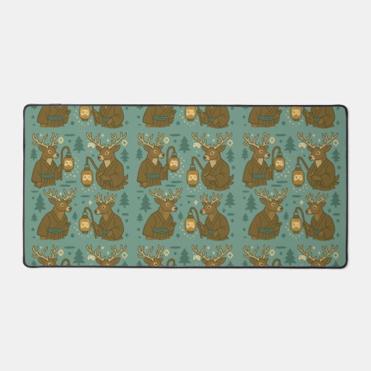 Samurai Deer with Gaming Lantern  デスクマット (正面)