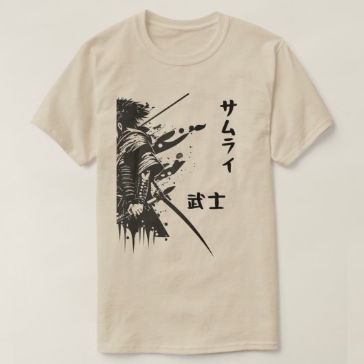 Samurai Design サムライ Tシャツ (デザイン正面)