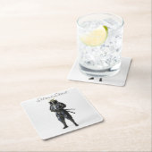 Samurai drink coaster スクエアペーパーコースター (インサイチュ)