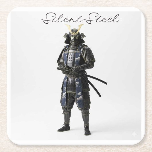Samurai drink coaster スクエアペーパーコースター (正面)