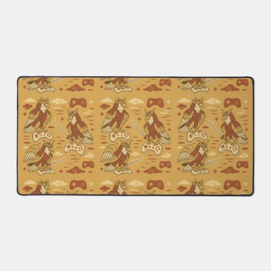 Samurai Eagle with Game Controller  デスクマット (正面)