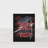 Samurai Fall Down 7 Times Get Up 8 Men Women Motiv カード (正面)