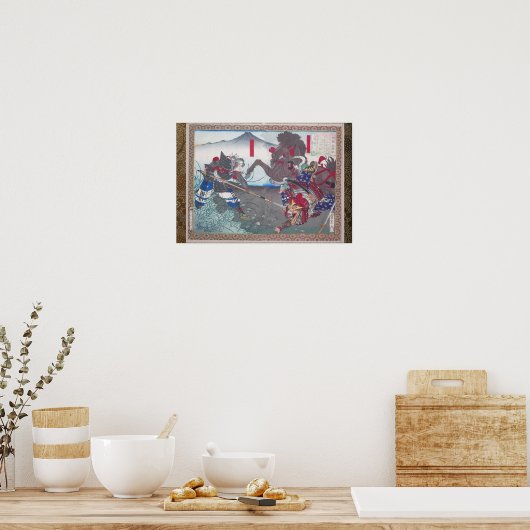 Samurai fight between Hideyoshi and Ito ポスター (キッチン)