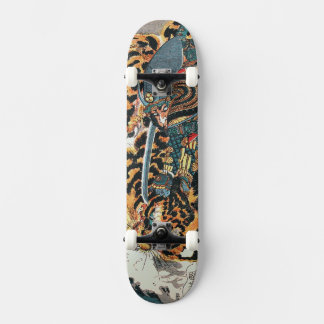 Samurai Fighting a Tiger, Kuniyoshi, Ukiyo-e スケートボード