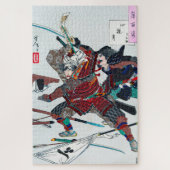 Samurai Fighting in Armor, Tsukioka Yoshitoshi ジグソーパズル (縦)