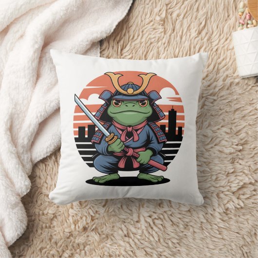Samurai Frog クッション (ブランケット)